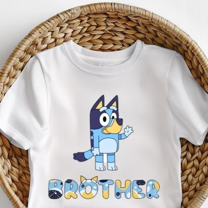 Sister and brother matching kids T-shirts bluey and bingo clothing