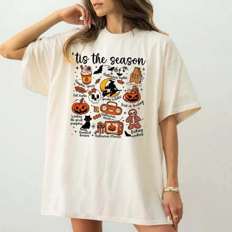 Tis the season Halloween Womenswear Tshirt graphic  tee  women's shirts teeshirt  tops slogan witch fall autumn