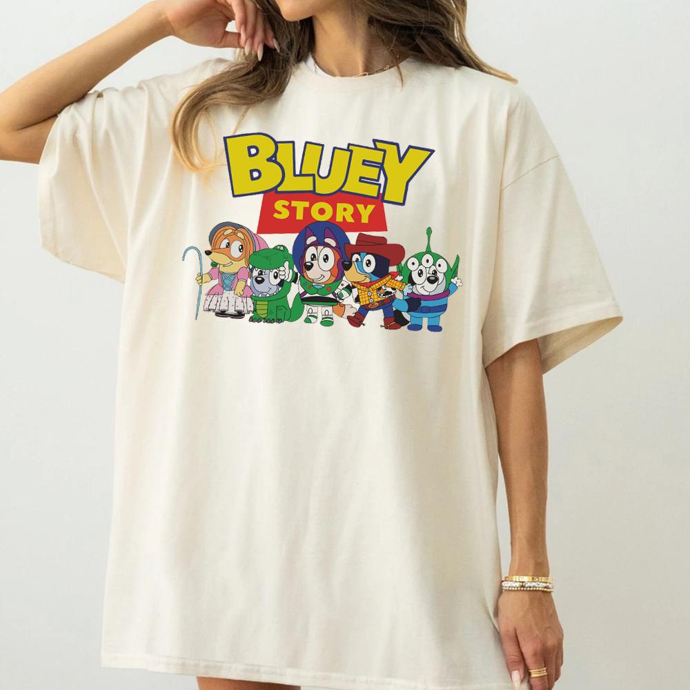 bluey story Womenswear Tshirt graphic  tee  women's shirts teeshirt  tops slogan mothers day gift