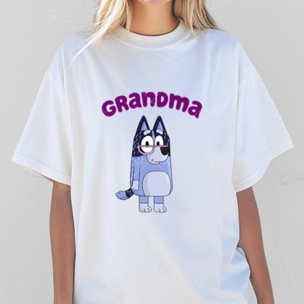 Grandma Bluey top women’s tshirt gift Womenswear Cotton Tees
