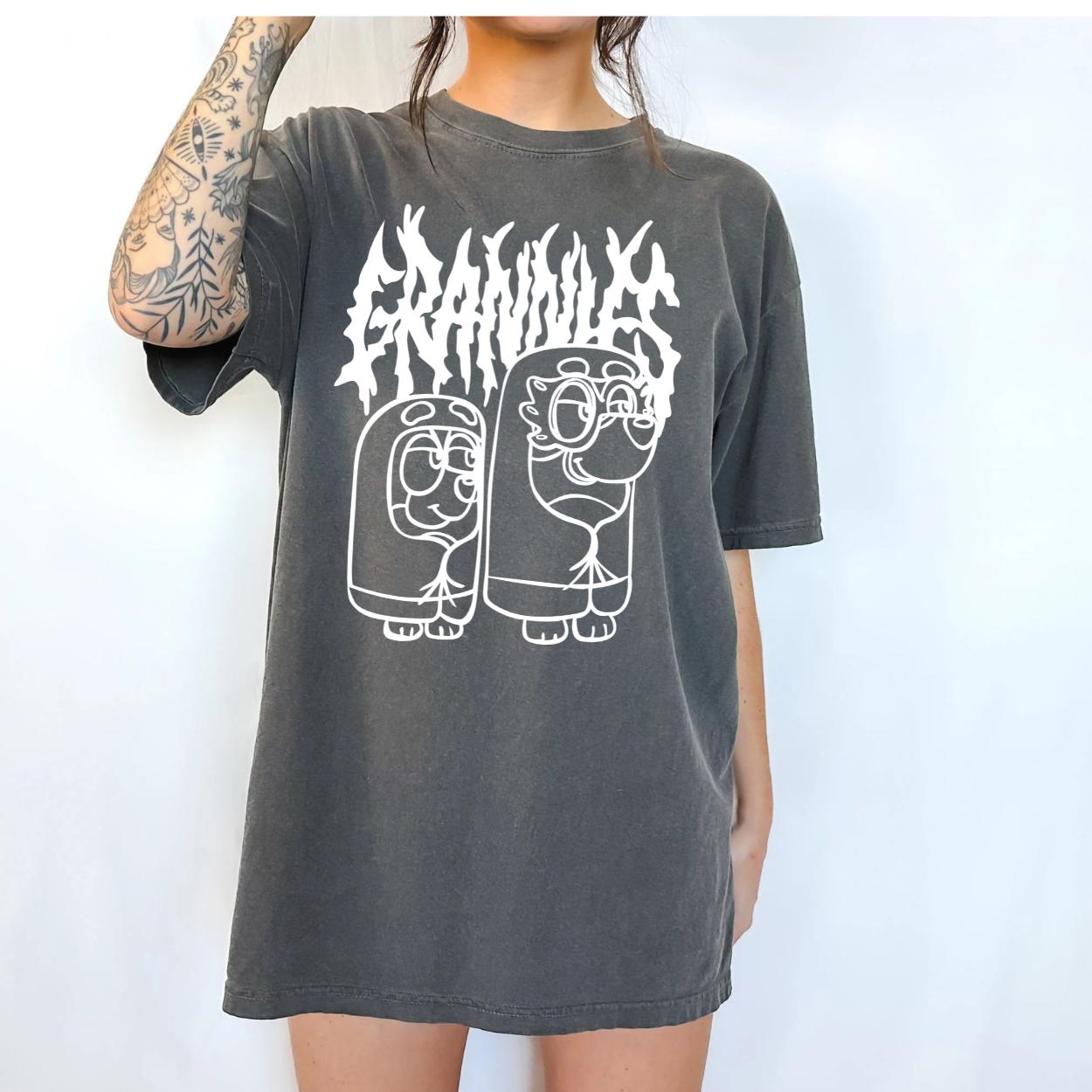 grannies metal  bluey Womenswear Tshirt graphic  tee  women's shirts teeshirt  tops slogan mothers day gift