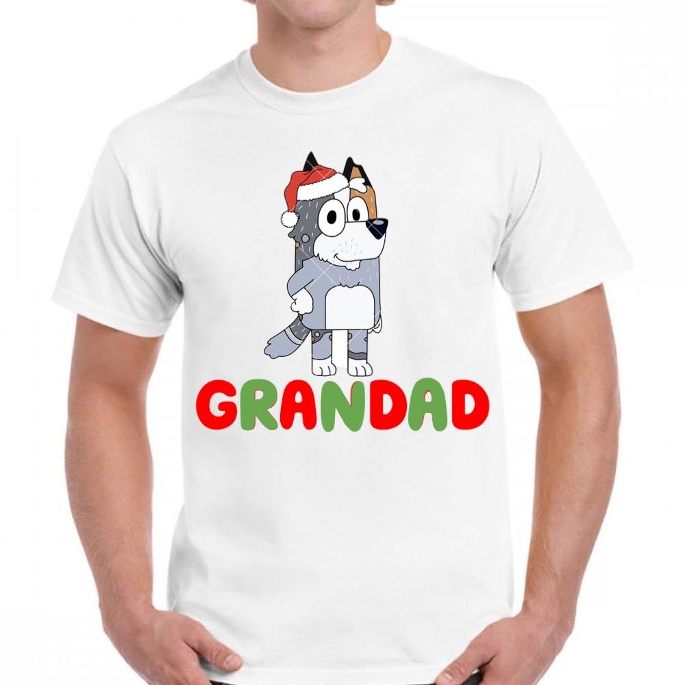 Grandad Christmas tshirt Bluey inspired Tshirt cotton menswesr ar