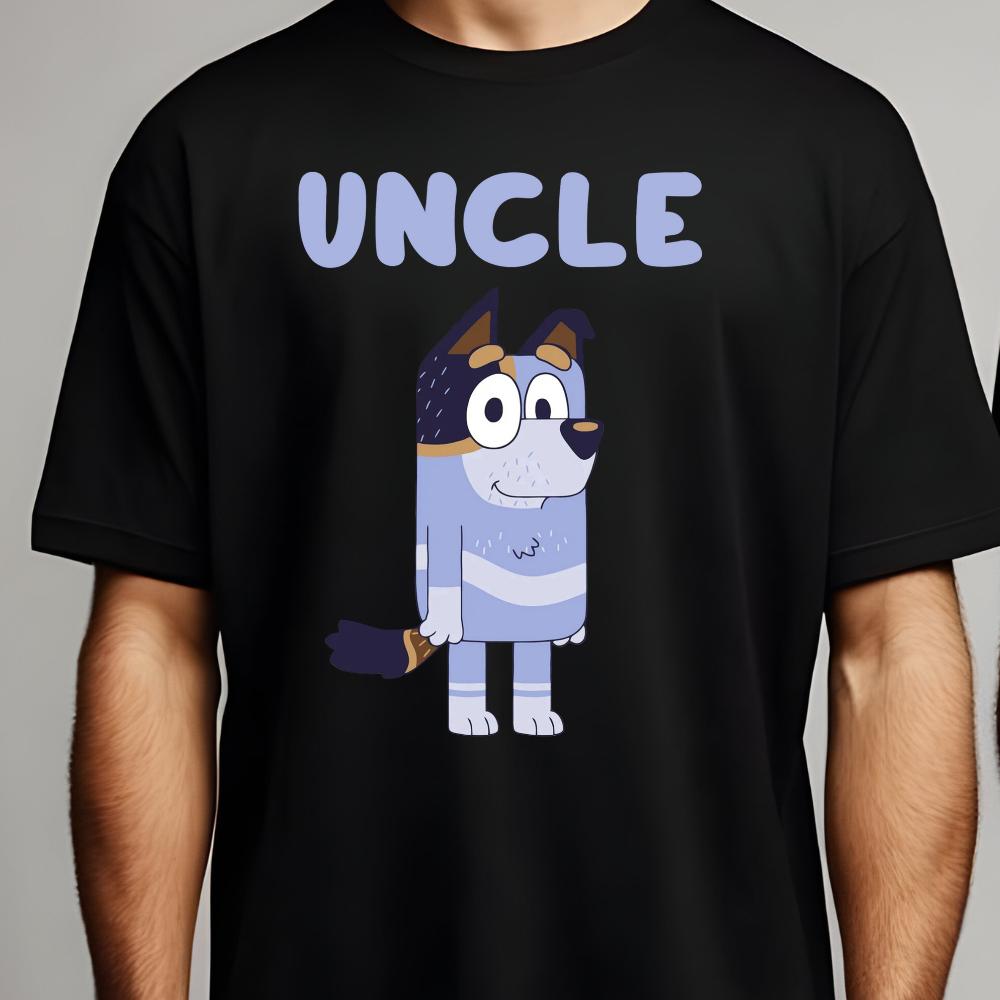 Bluey inspired uncle stripe top Menswear Cotton T-Shirt Man tshirt design printed  shirt printed  t-shirt graphic  shirt