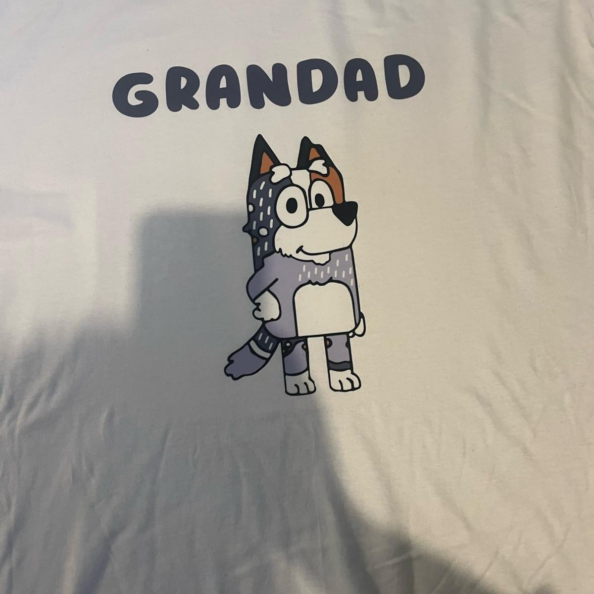 Grandad bluey tshirt men’s top gift matching family sets Cotton Menswear Shortsleeve Round Neck Clothing Soft Crewneck printed shirt business printed  t-shirt graphic  shirt design