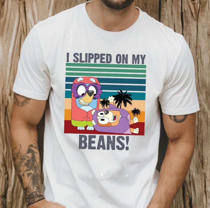 I slipped on my beans Rita and Janet funny adult tshirt Womenswear graphic  tee