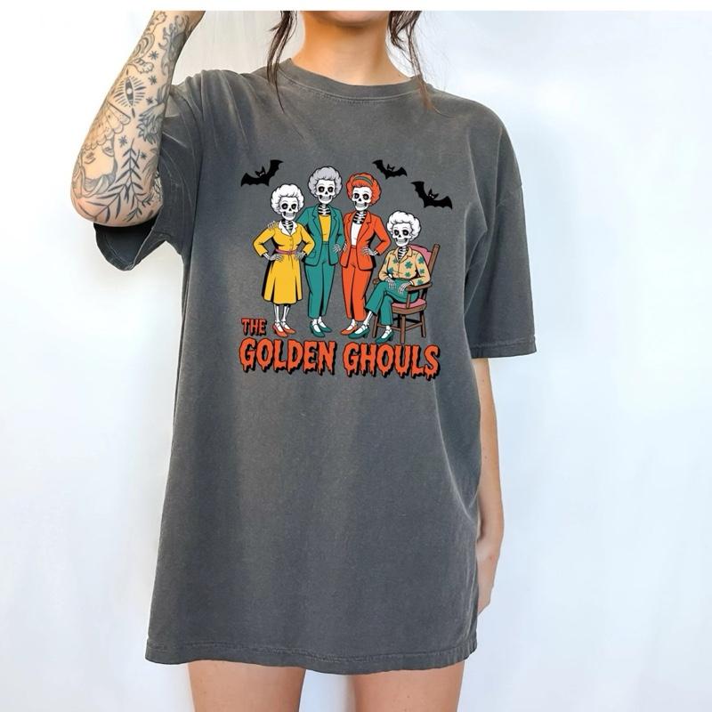 The golden ghouls Womenswear Tshirt graphic  tee  women's shirts teeshirt  tops slogan Halloween