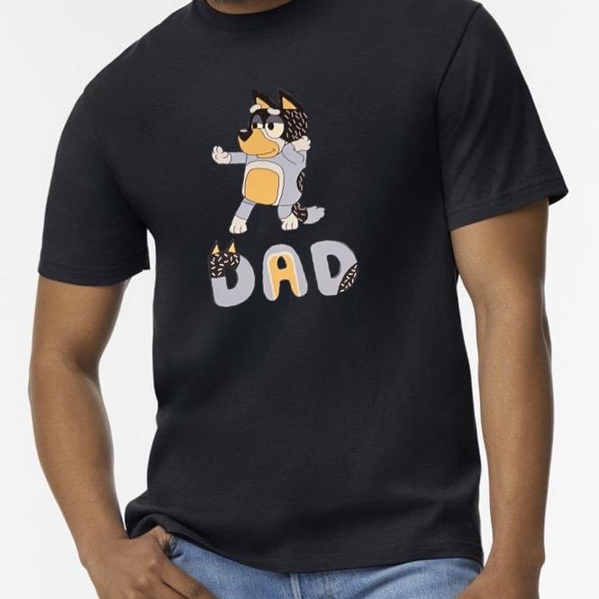 Dad bluey inspired dog T-Shirt Menswear Top Casual Cotton gift printed tshirt business printed  t-shirt graphic  shirt design