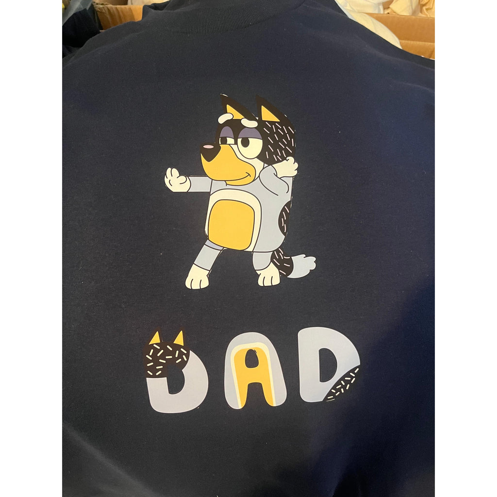 Dad bluey inspired dog T-Shirt Menswear Top Casual Cotton gift printed tshirt business printed  t-shirt graphic  shirt design