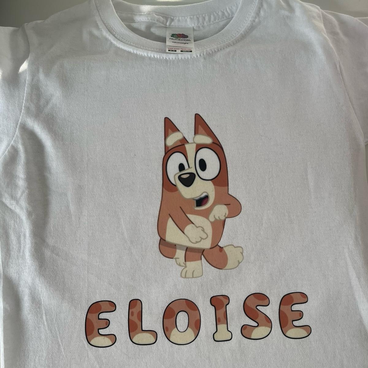 Personalised Bingo Bluey T-Shirt for Kids - Customizable toddler  graphic baby tees