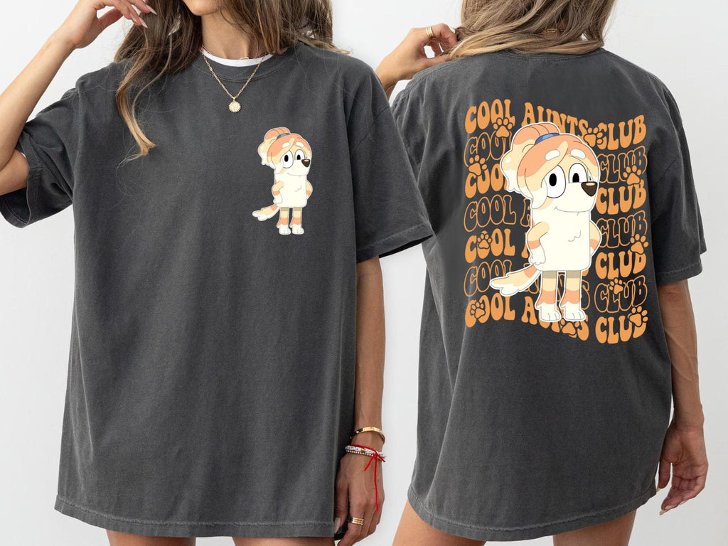 Cool Aunts club bluey Womenswear Tshirt graphic  tee  women's shirts teeshirt  tops slogan mothers day gift frisky