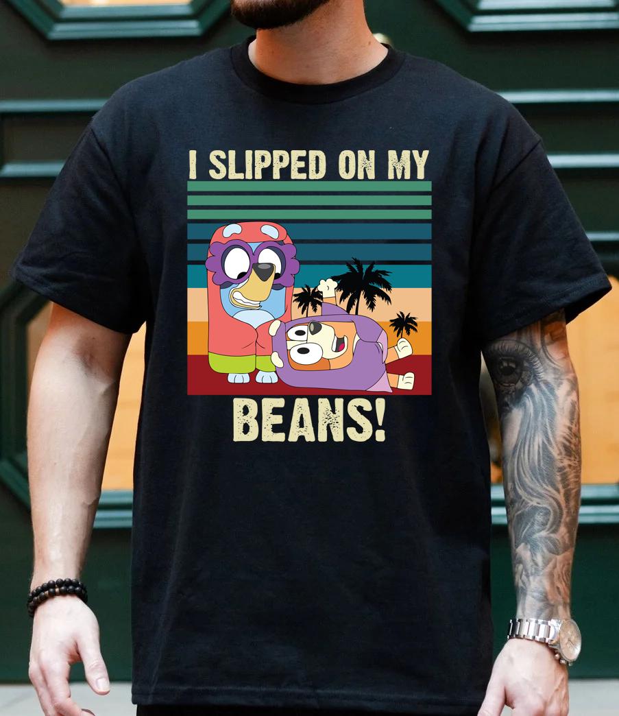 I slipped on my beans Rita and Janet funny adult tshirt Womenswear graphic  tee
