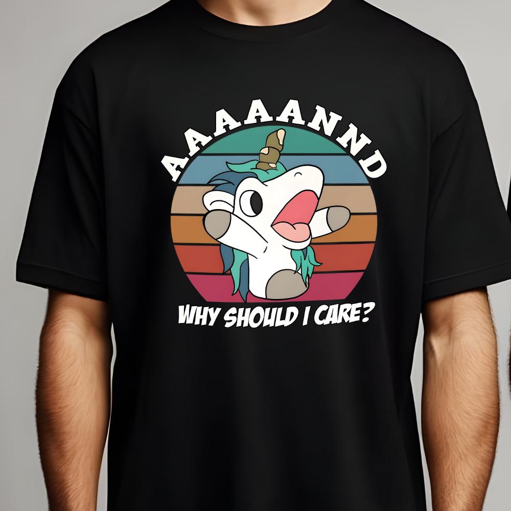 and why should i care unicourse bluey inspired dog T-Shirt Menswear Top Casual Cotton gift printed tshirt design printed  t-shirt graphic  shirt fathers day