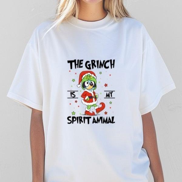The grinch is my spirit animal unisex adults tees matching bluey