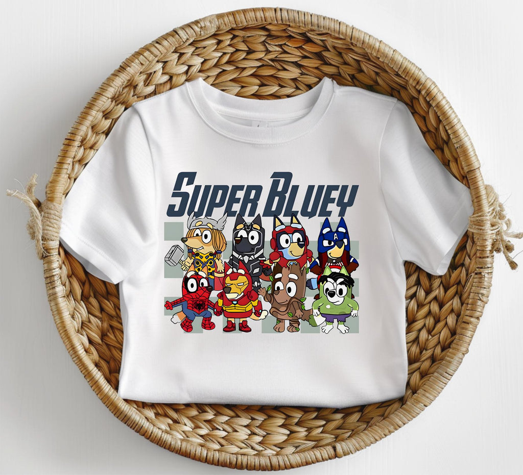 Super Bluey Bluey Bluey Inspired   Tee T-Shirt for Kids, Unisex Top tee  baby tees