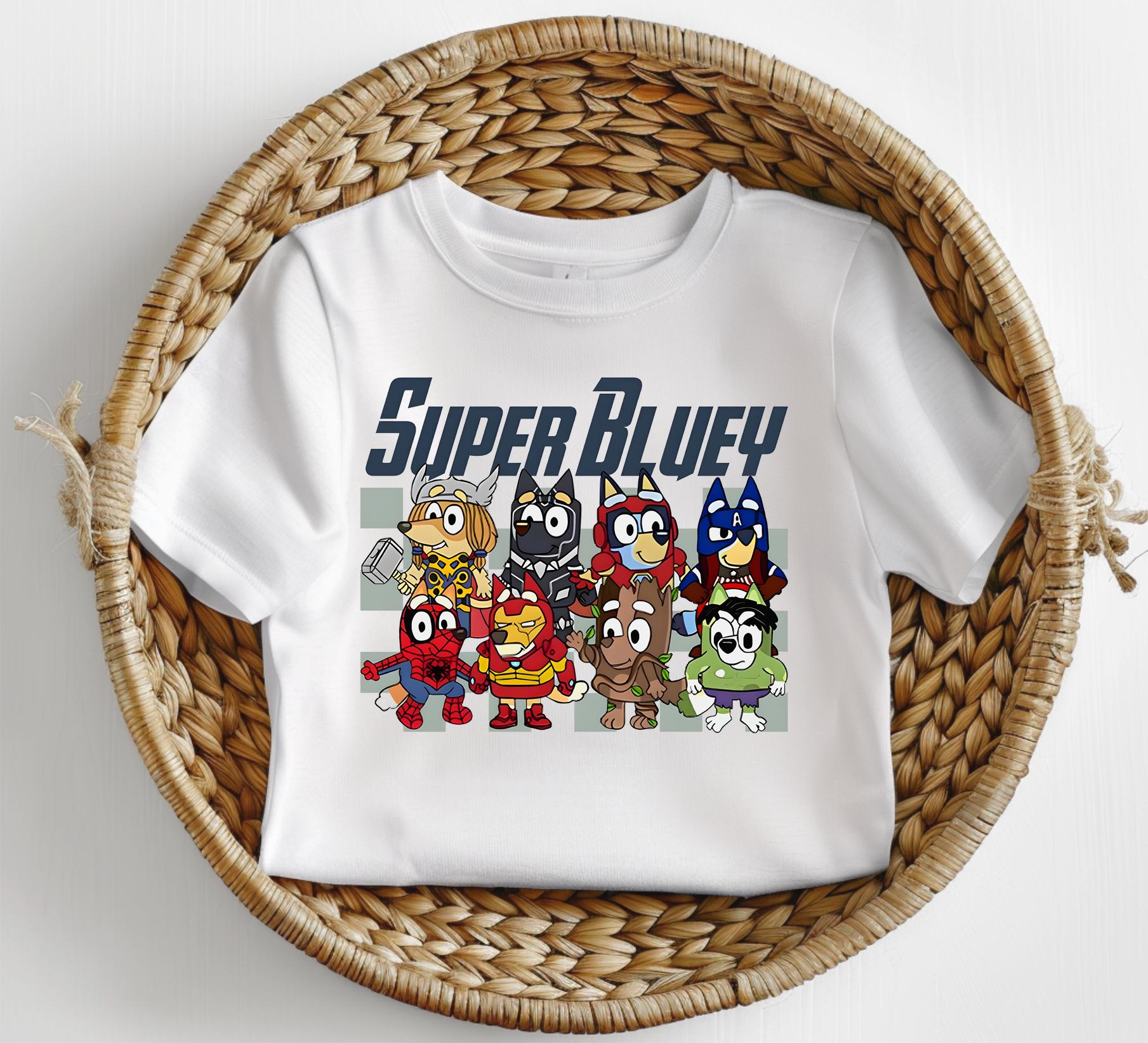Super Bluey Bluey Bluey Inspired   Tee T-Shirt for Kids, Unisex Top tee  baby tees