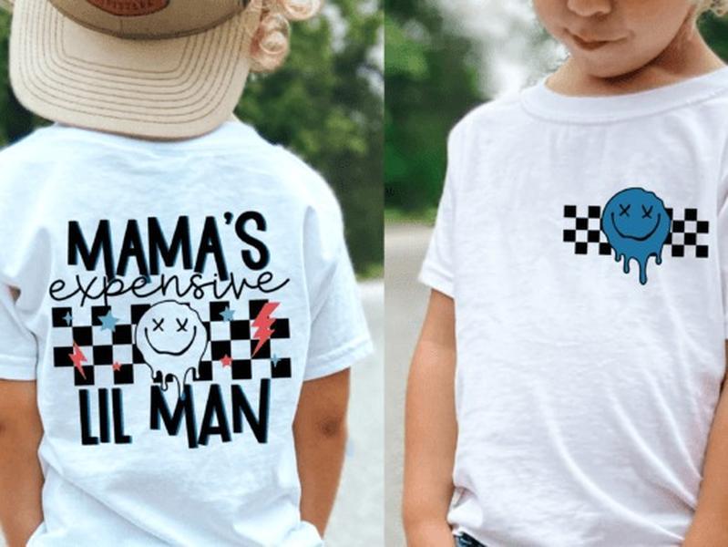 Mamas expensive little man cute funny slogan kids unisex Tshirt cotton toddler boy clothes for