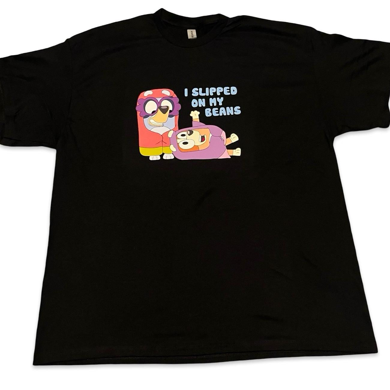 I slipped on my beans Rita and Janet funny adult tshirt Womenswear graphic  tee