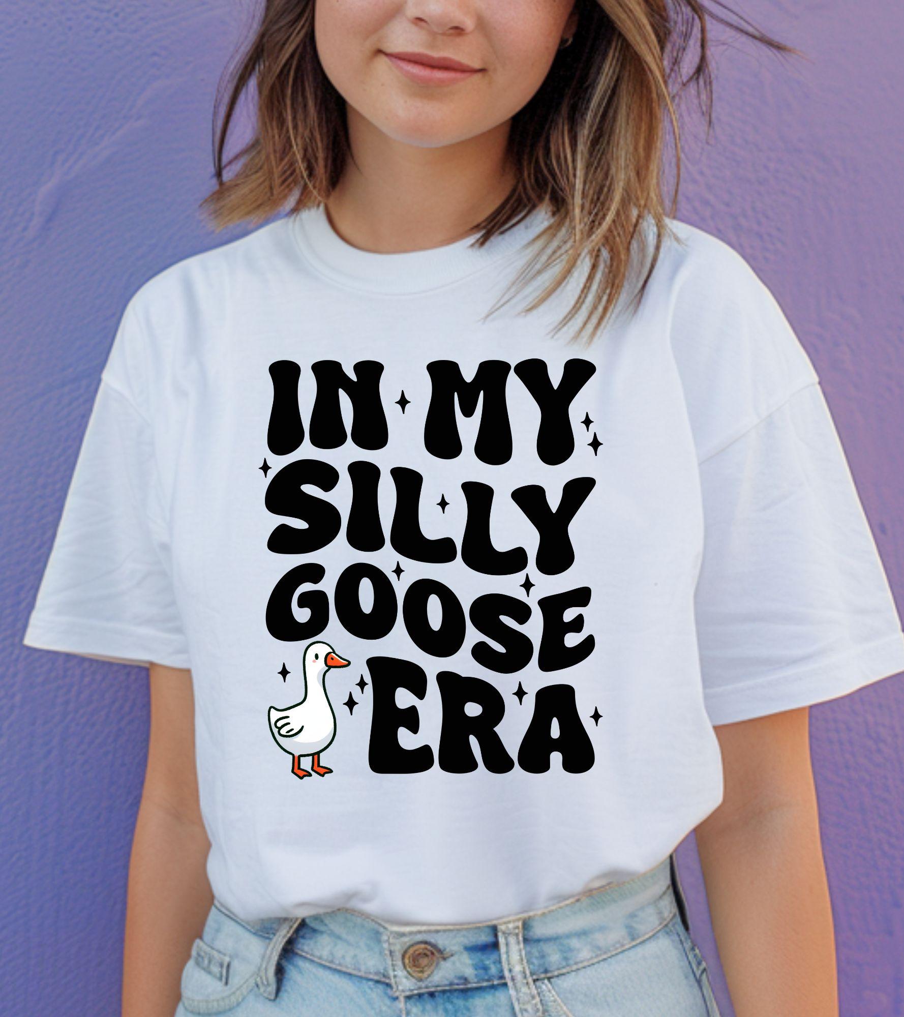 Unisex Graphic Tee - in my silly goose era  - Gildan Heavyweight Cotton - Top T-shirt funny slogan humour tees women's shirts clothes trending  tops