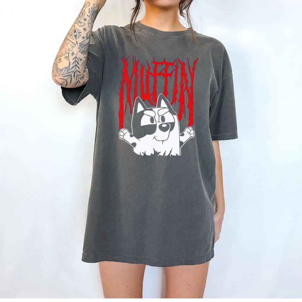 muffin metal  bluey Womenswear Tshirt graphic  tee  women's shirts teeshirt  tops slogan mothers day gift