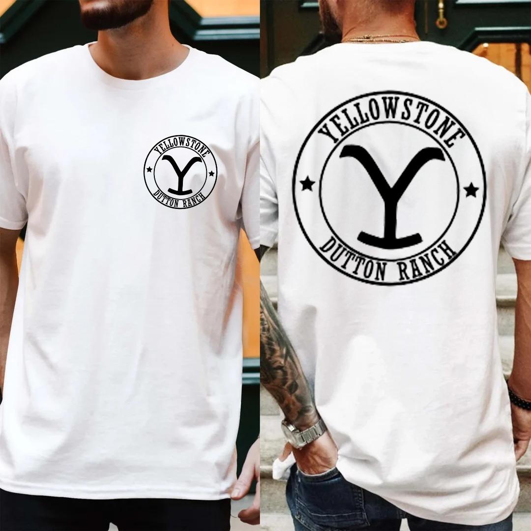 Yellowstone dutton ranch  T-Shirt Menswear Top Casual Cotton  gift printed tshirt business printed  t-shirt graphic  shirt design shirts  men