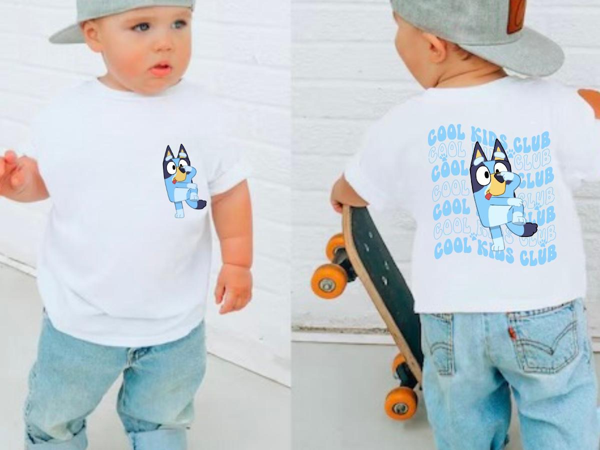 Cool kids club bingo bluey kids Tshirt cotton toddler unisex cute printed matching family