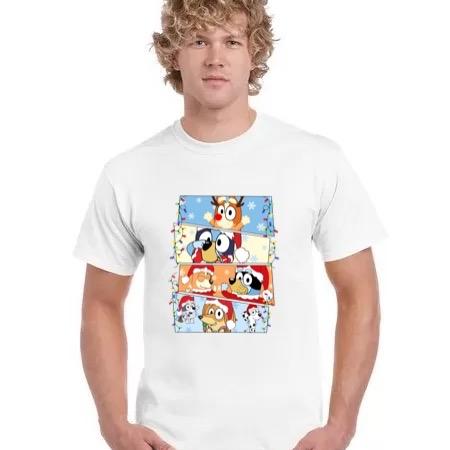 Bluey Christmas tee adults unisex matching.