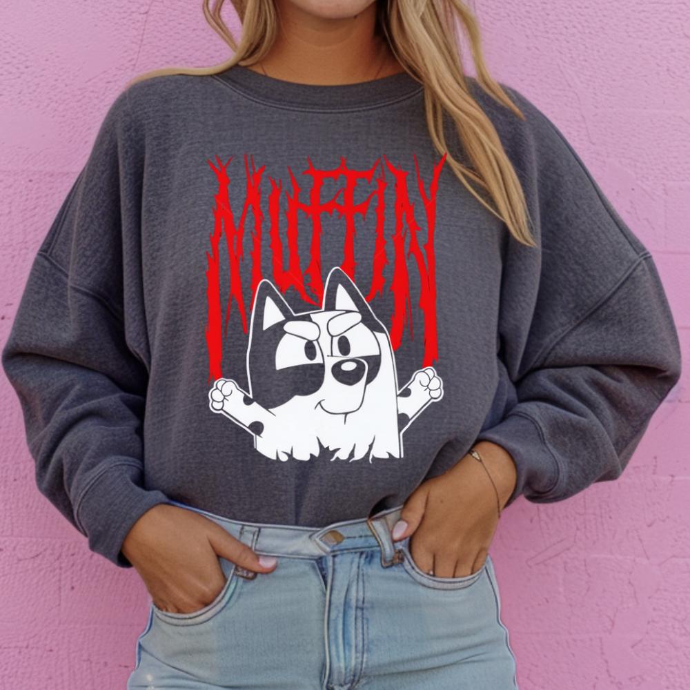 Muffin sweatshirt warm cosy cute womenswear Crewneck Comfort funny clothes bluey