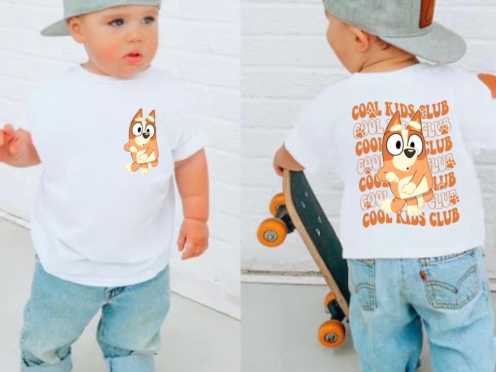 Cool kids club bingo bluey kids Tshirt cotton toddler unisex cute printed matching family