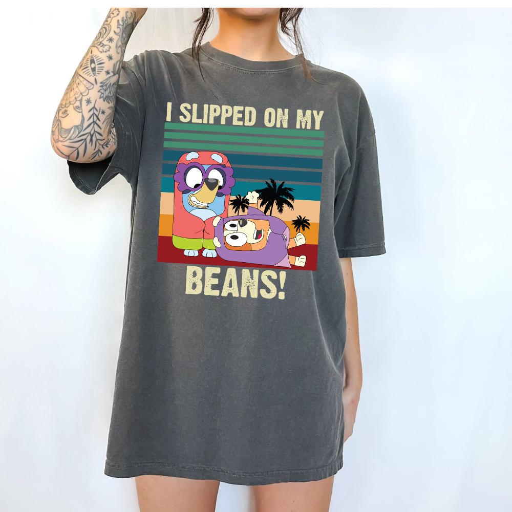 I slipped on my beans Rita and Janet funny adult tshirt Womenswear graphic  tee
