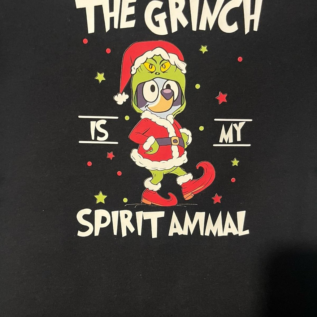 The grinch x bluey is my spirit animal kids unisex Tshirt Christmas gift