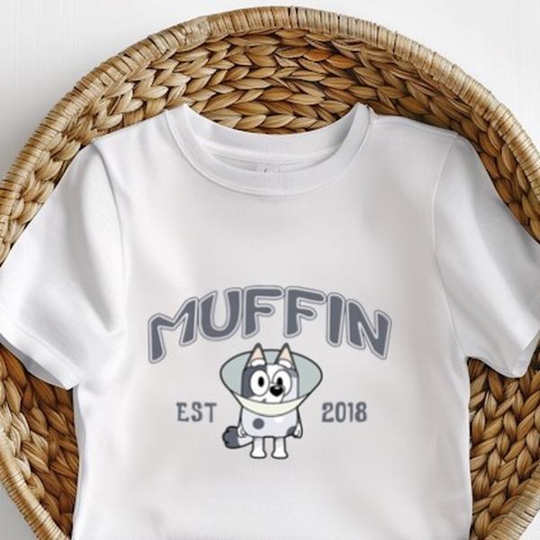 Muffin est 2018 Bluey Inspired   Tee T-Shirt for Kids, Unisex Top tee  baby tees