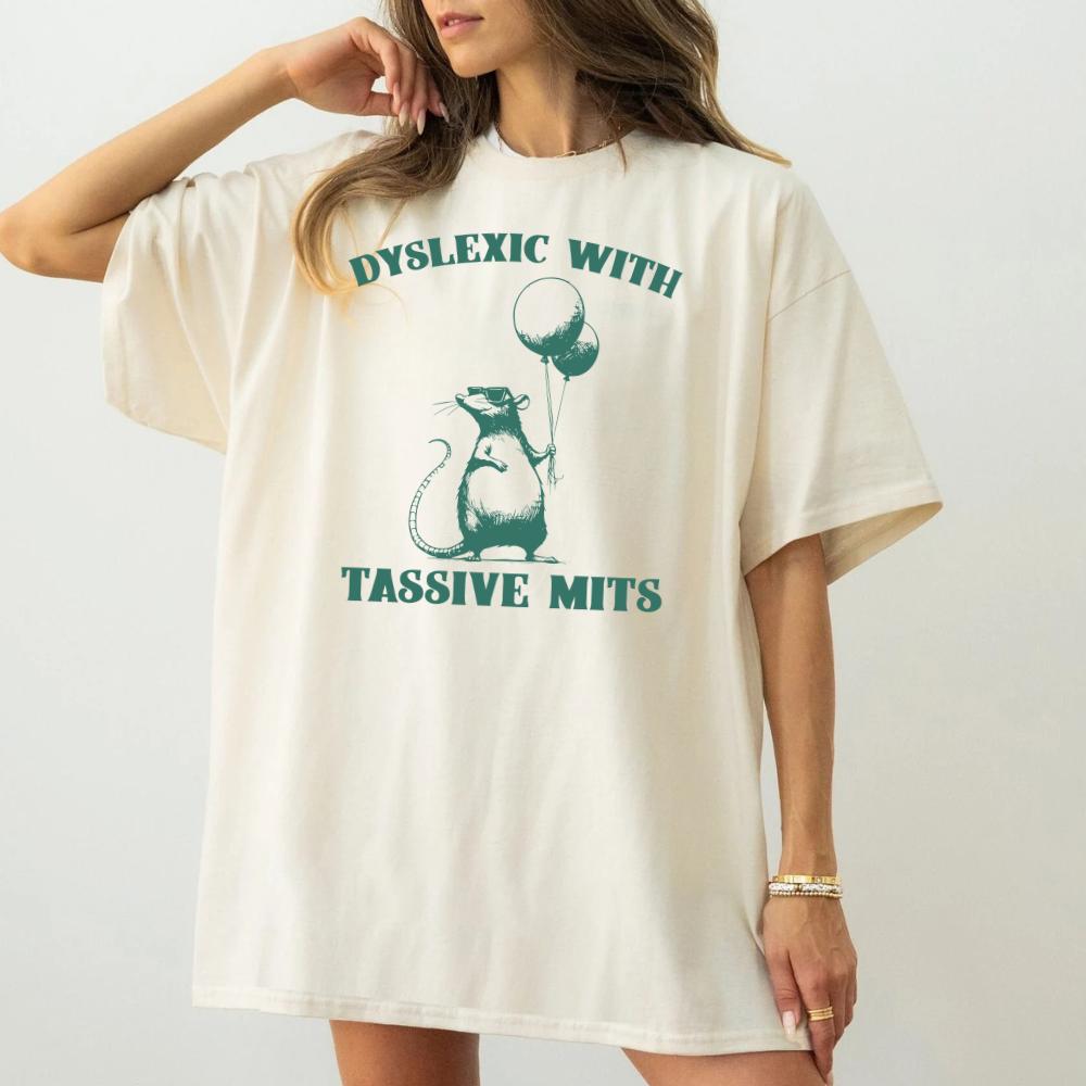 dyslexic cute text funny Top Womenswear Tshirt graphic  tee  women's shirts teeshirt rude  tops slogan  shirt