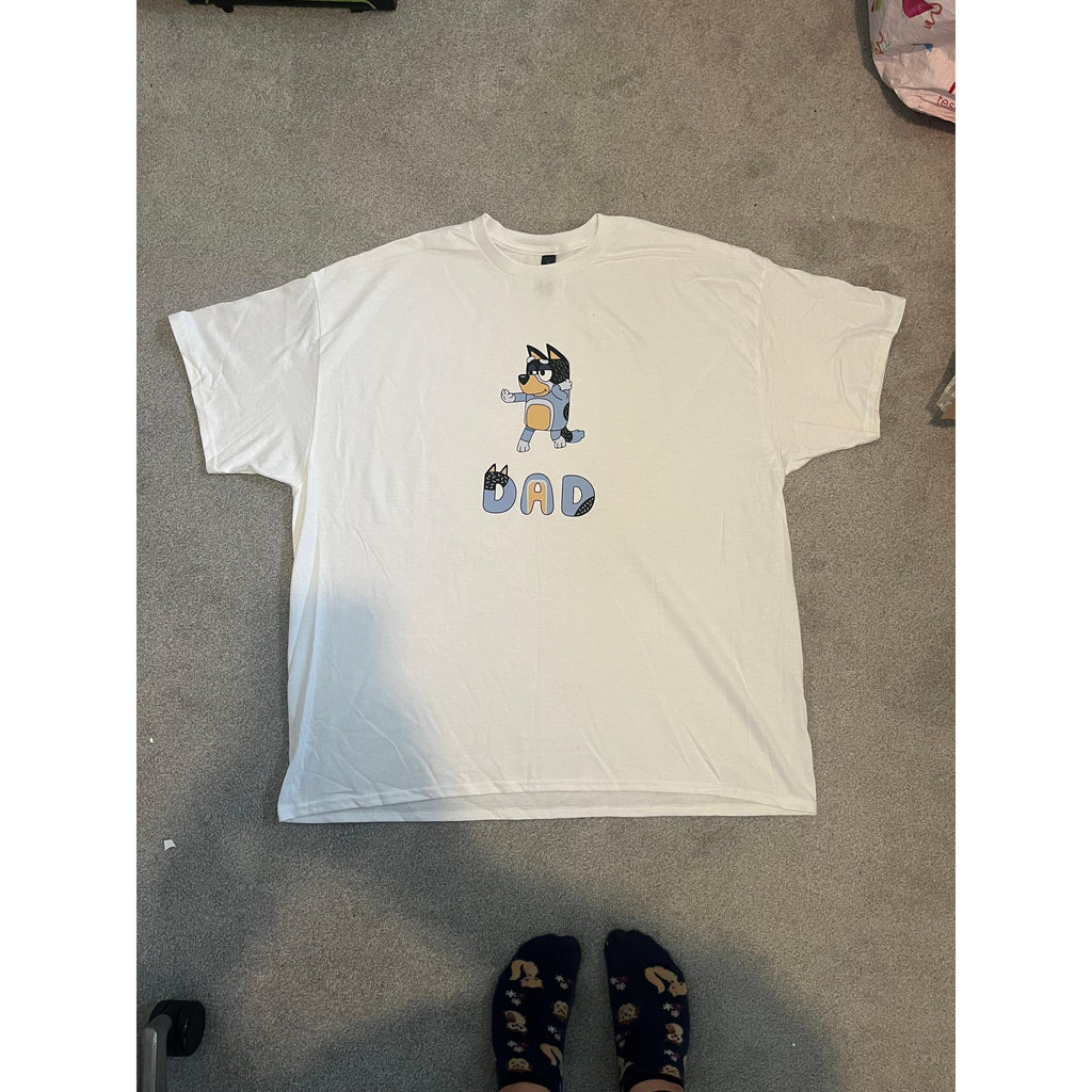 Dad bluey inspired dog T-Shirt Menswear Top Casual Cotton gift printed tshirt business printed  t-shirt graphic  shirt design