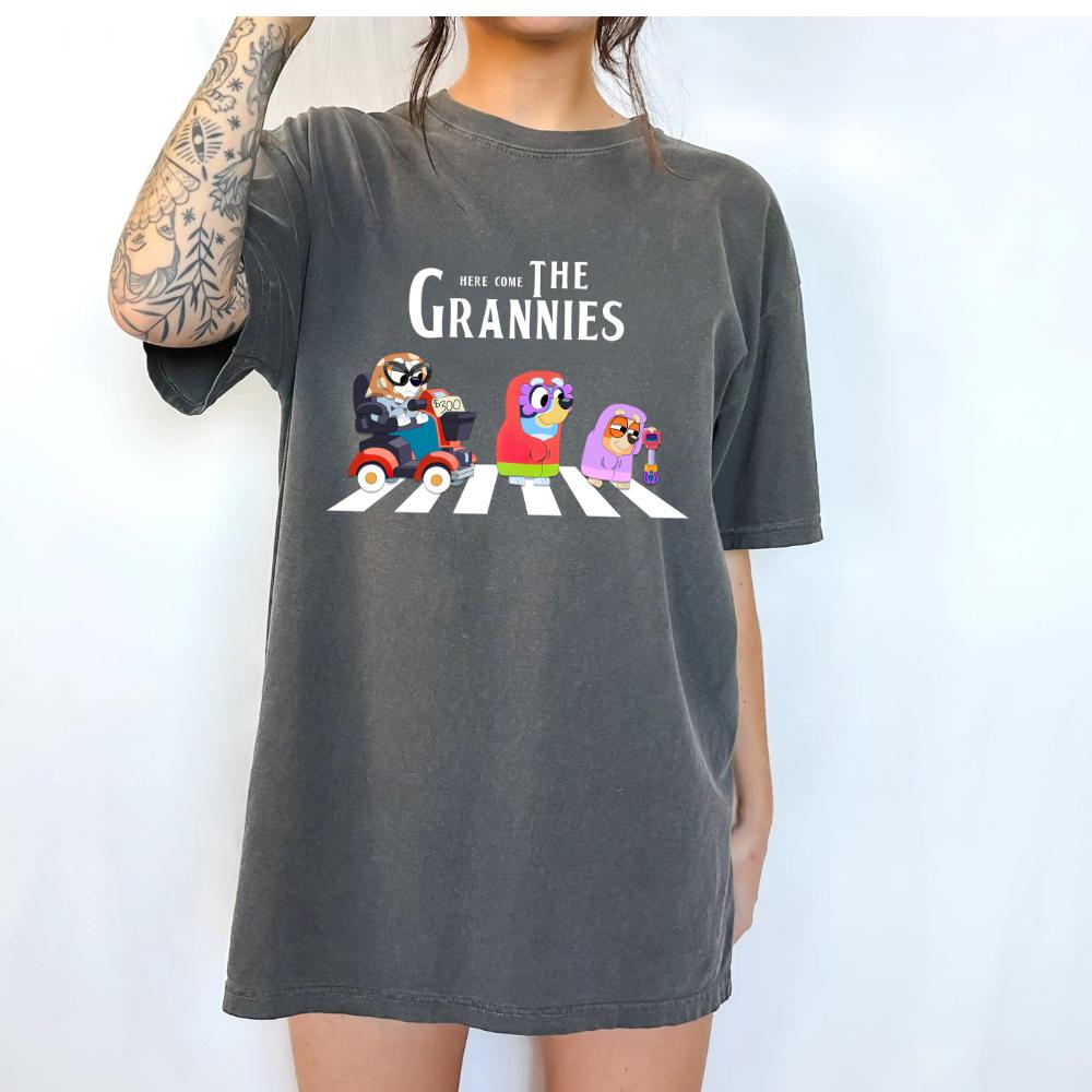 here come the grannies bluey Womenswear Tshirt graphic  tee  women's shirts teeshirt  tops slogan mothers day gift