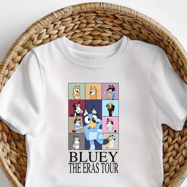 The eras tour Bluey Inspired   Tee T-Shirt for Kids, Unisex Top toddler  graphic baby tees