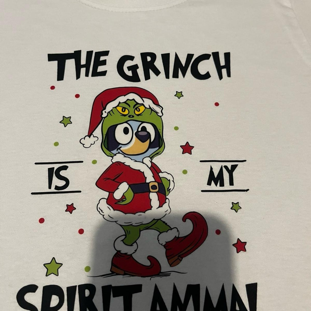 The grinch is my spirit animal bluey Tshirt kids unisex