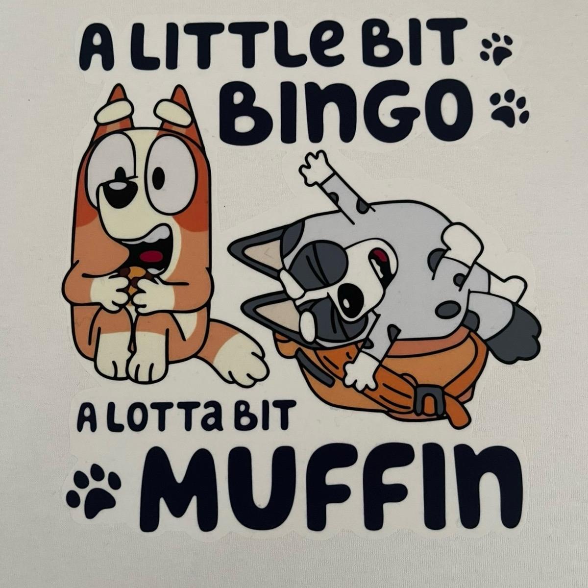 A little bit bingo a lotta muffin Bluey inspired tshirt kids unisex toddler boy clothing