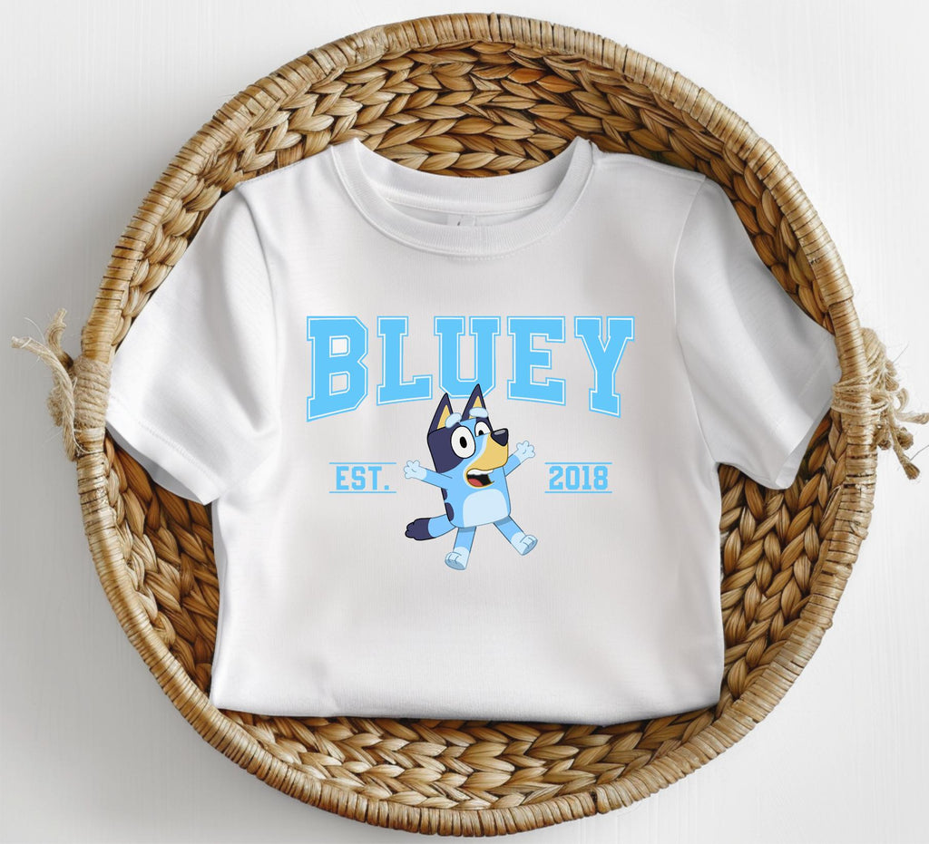 Bluey est 2018 Bluey Inspired   Tee T-Shirt for Kids, Unisex Top tee  baby tees