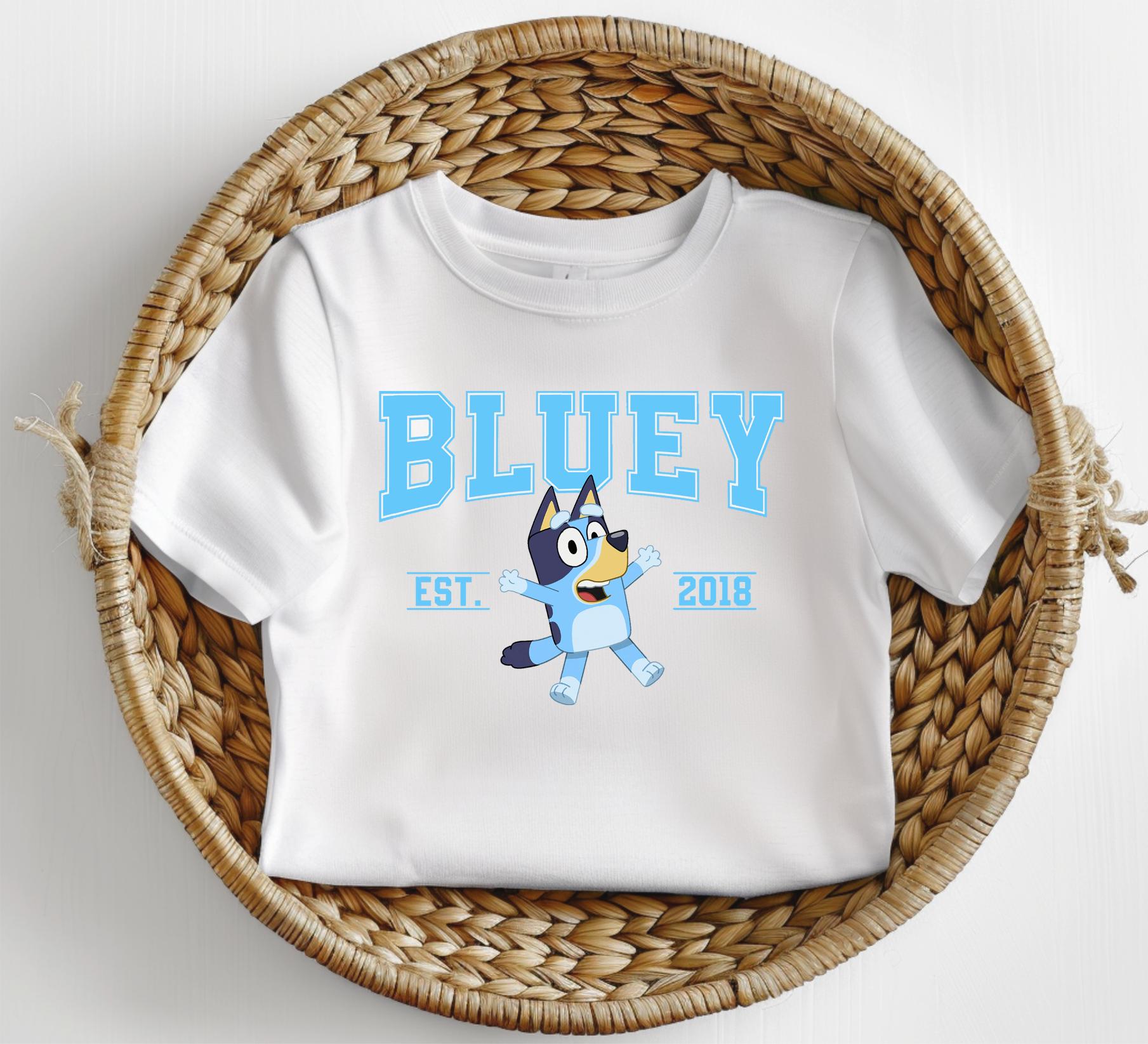 Bluey est 2018 Bluey Inspired   Tee T-Shirt for Kids, Unisex Top tee  baby tees