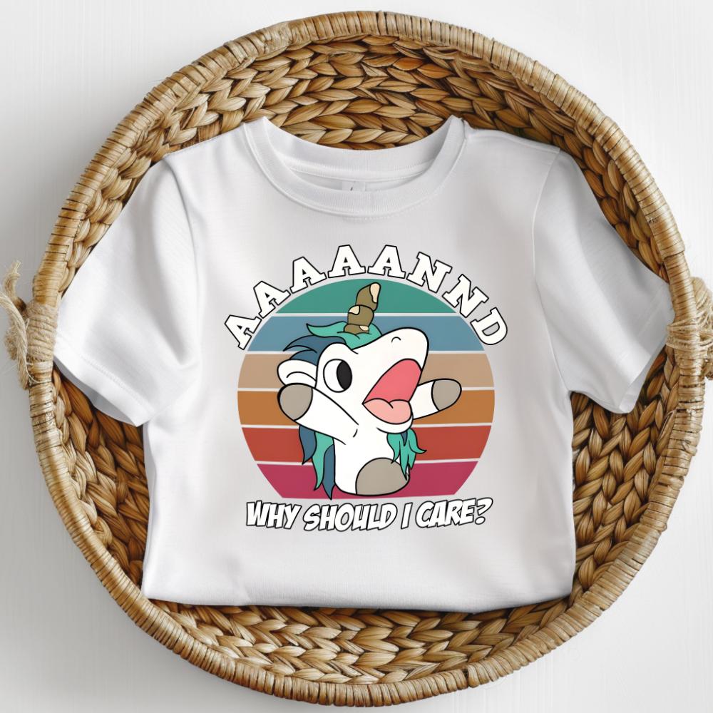 and why should i care bluey unicorn kids Tshirt cotton toddler unisex cute printed