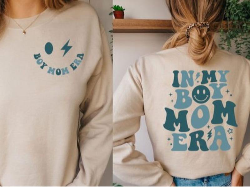 In my boy mum era sweatshirt slogan cute womenswear Crewneck Comfort