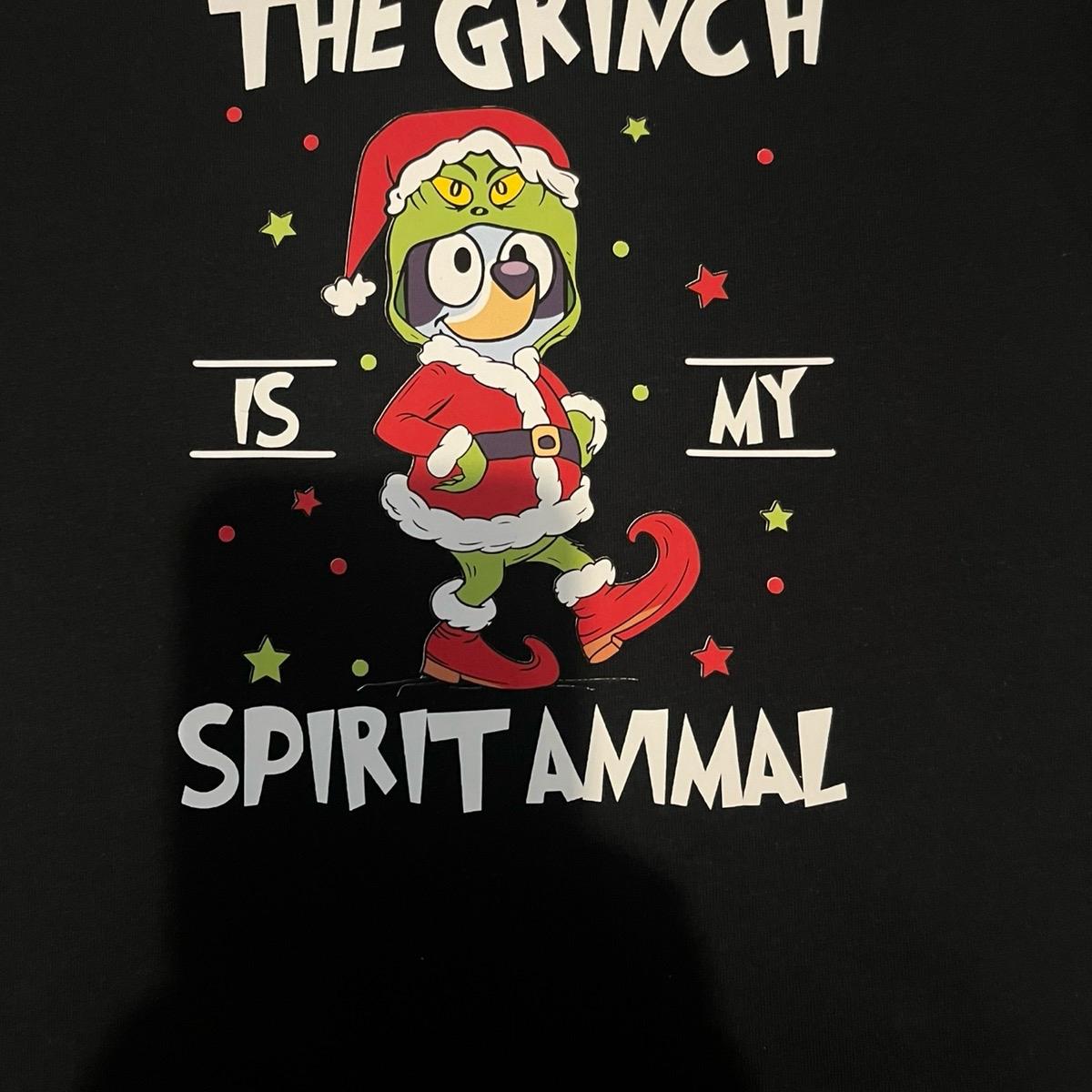 The grinch x bluey is my spirit animal kids unisex Tshirt Christmas gift