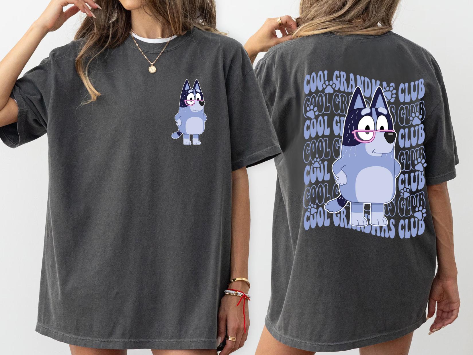 Cool grandmas club bluey Womenswear Tshirt graphic  tee  women's shirts teeshirt  tops slogan mothers day gift