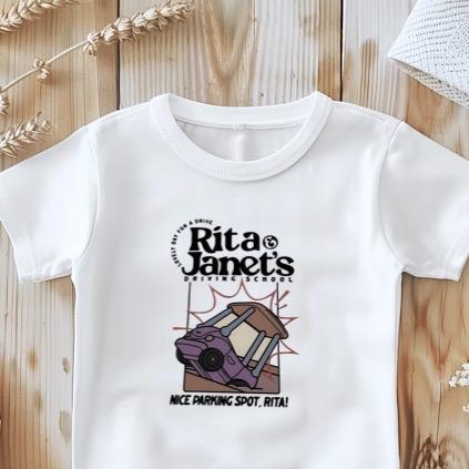 Rita and Janet’s driving school Bluey inspired unisex design nice parking spot Rita toddler  graphic baby tees