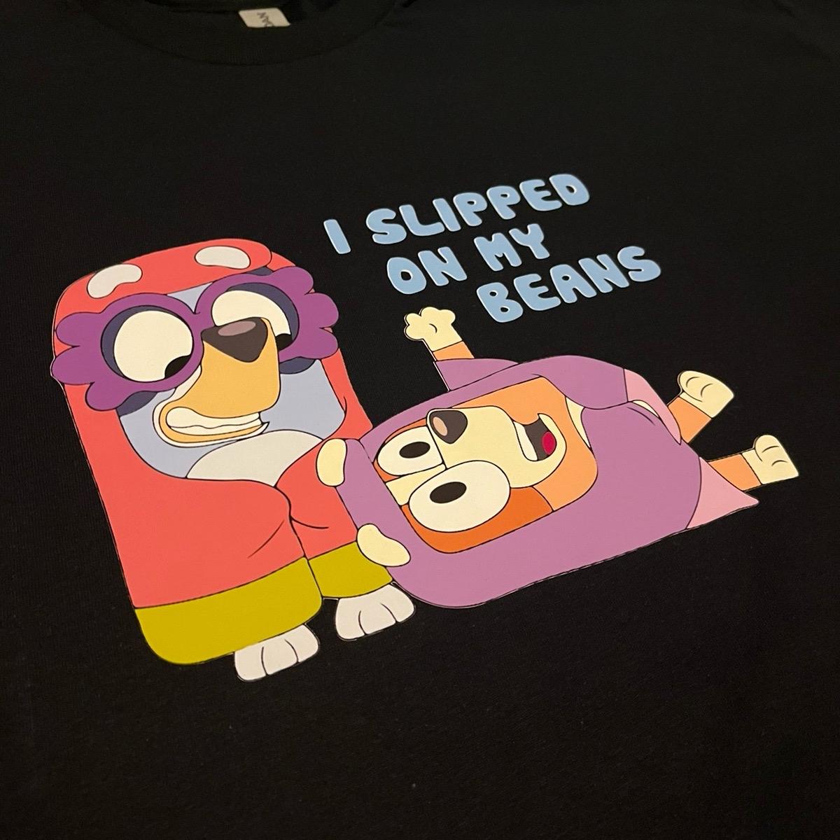 I slipped on my beans Rita and Janet funny adult tshirt Womenswear graphic  tee