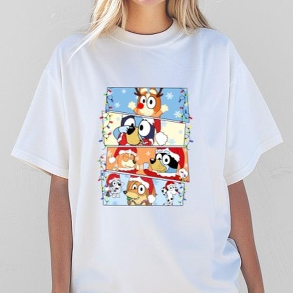 Bluey Christmas tee adults unisex matching.