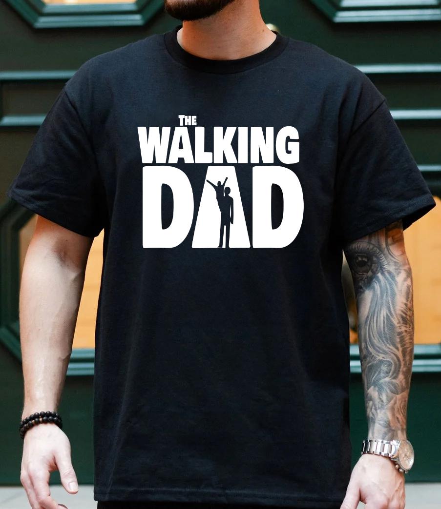 the walking dad funny adult tshirt Womenswear graphic  tee
