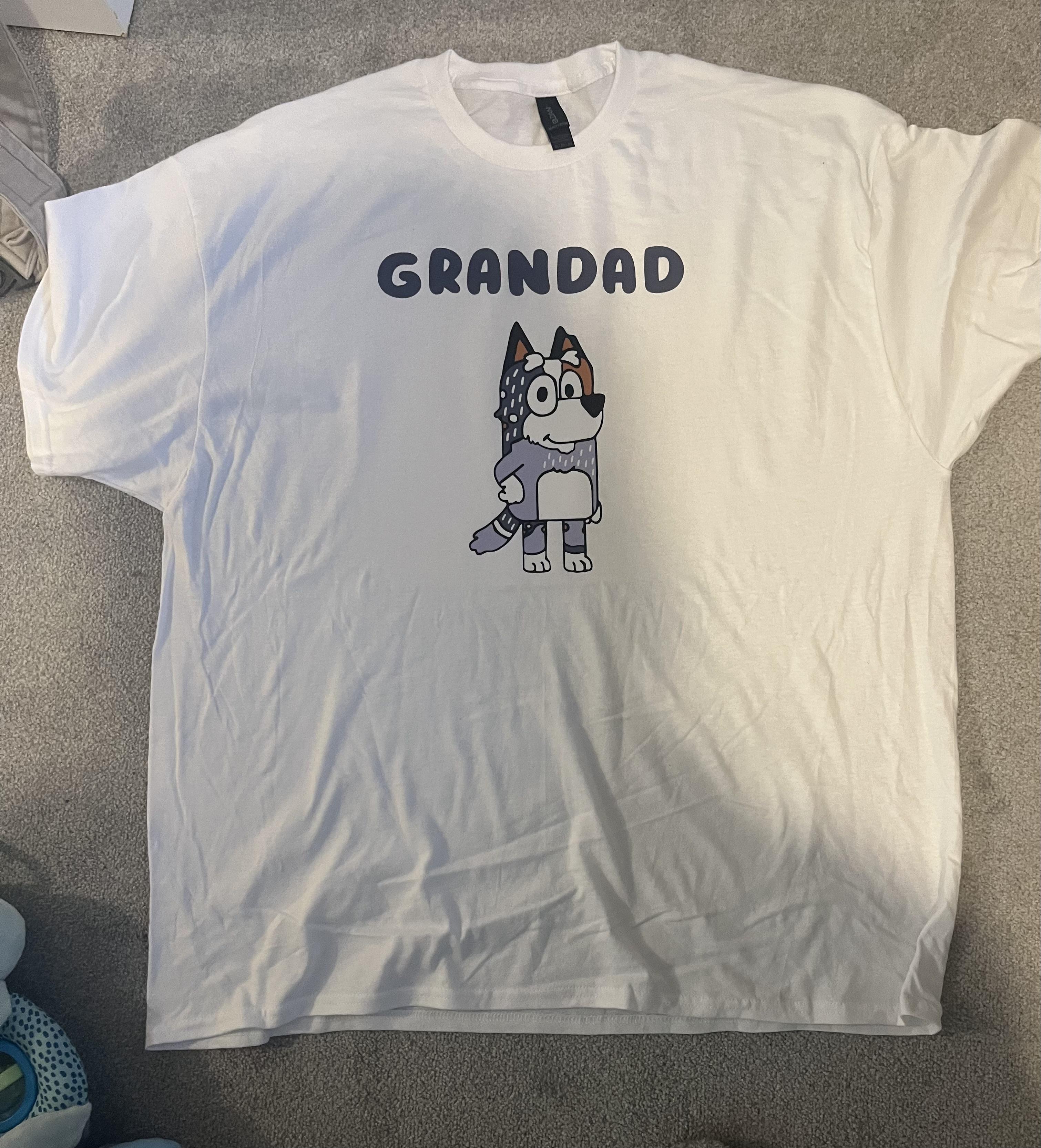 Grandad bluey tshirt men’s top gift matching family sets Cotton Menswear Shortsleeve Round Neck Clothing Soft Crewneck printed shirt business printed  t-shirt graphic  shirt design