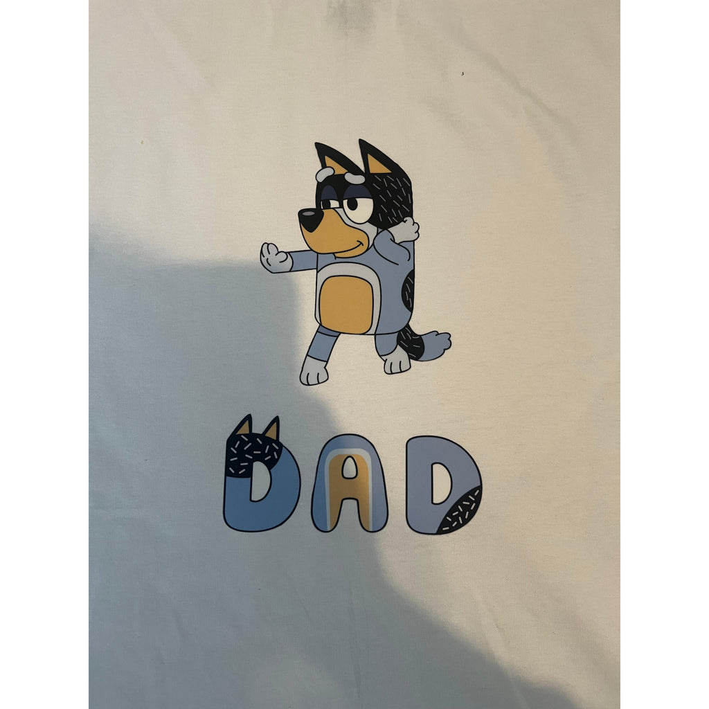 Dad bluey inspired dog T-Shirt Menswear Top Casual Cotton gift printed tshirt business printed  t-shirt graphic  shirt design