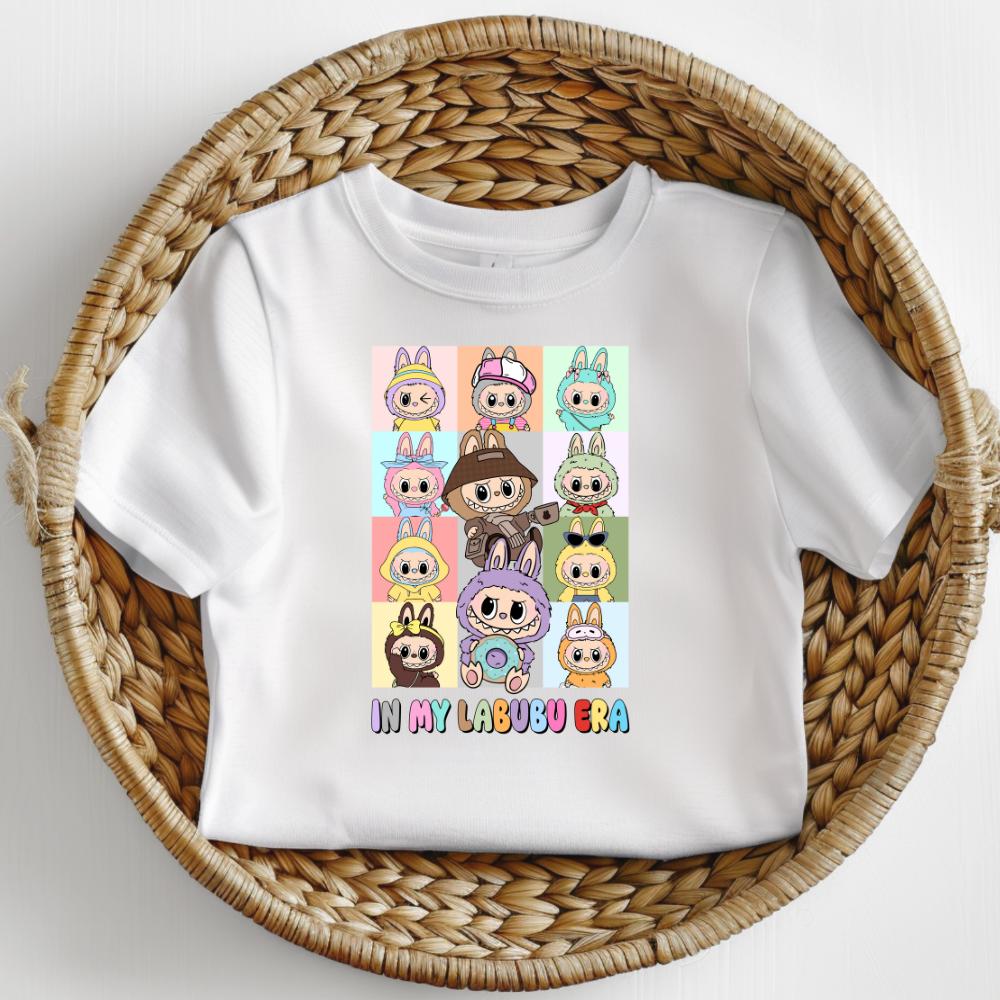 in my labubu era labubu tshirt colourful kids Tshirt cotton toddler unisex cute